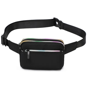 TINYAT Waist Bag pack Casual Phone Belt Bag Pouch Canvas Fanny Banana Bag