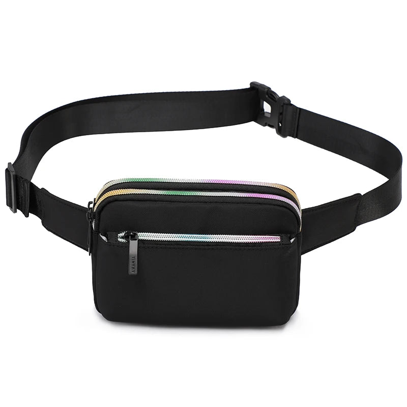 TINYAT Waist Bag pack Casual Phone Belt Bag Pouch Canvas Fanny Banana Bag