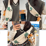 Light Canvas Waist Pack Money Phone Belt Bag for Student Men