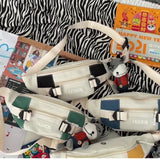 Light Canvas Waist Pack Money Phone Belt Bag for Student Men