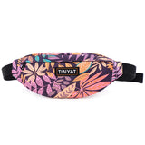 TINYAT Belt Bag Maple Leaf Printing Waist Fanny Pack Outdoor Sports Bum Hip Bag