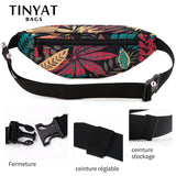Leaf Travel Waist Bag Pack For Men Women Casual Shoulder Bag