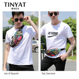 Leaf Travel Waist Bag Pack For Men Women Casual Shoulder Bag