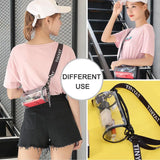 Transparent Women Bag Clear PVC Crossbody Bag Barrel Women Shoulder Bag