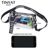 Transparent Women Bag Clear PVC Crossbody Bag Barrel Women Shoulder Bag