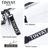 Transparent Women Bag Clear PVC Crossbody Bag Barrel Women Shoulder Bag