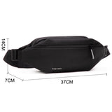 Men's PU Waist Bag Waterproof Sports Fanny Pack Anti Theft Belt Pouch