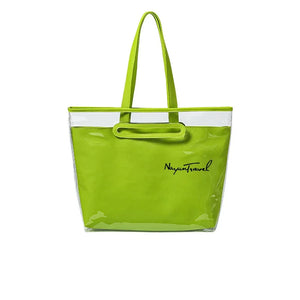 Clear PVC Shoulder Bag Transparent Waterproof Mother HandBag