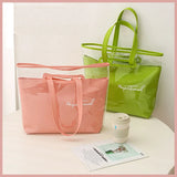 Clear PVC Shoulder Bag Transparent Waterproof Mother HandBag