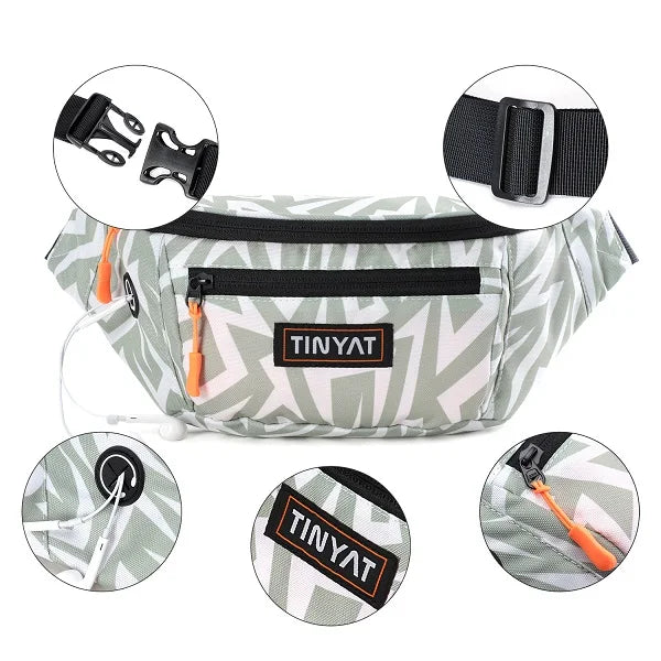 Canvas Fanny Waist Packs for Women 4 Pockets Crossbody Bag