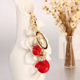 Rhinestone Boxing Gloves Key Chain Holder Purse Bag Car Gift Keychains