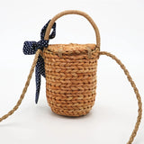 Straw Tote Summer Holiday Leisure Bag Ribbon Woven Handbag