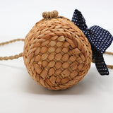 Straw Tote Summer Holiday Leisure Bag Ribbon Woven Handbag