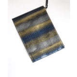 Purple Snake Evening Bag Women Envelope Clutch Ostrich Purse