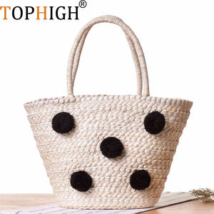 Summer Beach Bag Woven Shoulder Tote Shopping Purse Handbag Straw Bag