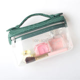Women Clear Transparent Handbag PVC Tote Ostrich /Snake Pattern Bags Purse