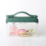 Women Clear Transparent Handbag PVC Tote Ostrich /Snake Pattern Bags Purse