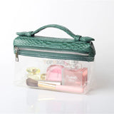 Women Clear Transparent Handbag PVC Tote Ostrich /Snake Pattern Bags Purse
