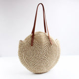 Women Large Raffia Straw Bag Beach Handbags Travel Shoulder Bags Red Apricot Tot