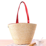 Women Summer Beach Bag With Hairball Tassel Large Tote Letter Messager Bag