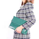 Serpentine Envelope Clutch Crossbody Chain Handbag