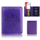 RFID Blocking Malaysian Passport Cover Leather Travel Holder Wallet