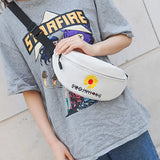 Embroidered Daisy Waist Pack for Women