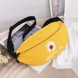 Embroidered Daisy Waist Pack for Women