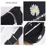 Embroidered Daisy Waist Pack for Women