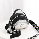 Fashionable Square Bag Womens Zipper Print Small Purses Shoulder Bag