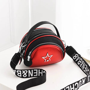 Fashionable Square Bag Womens Zipper Print Small Purses Shoulder Bag