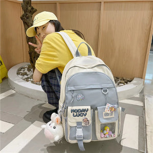 Elementary School Pink Bags Summer Backpack Women Watertight Ultra-light