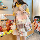 Elementary School Pink Bags Summer Backpack Women Watertight Ultra-light