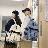 Hip Hop Cargo Backpack Women Large Capacity Nylon Laptop Mini Bags