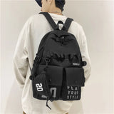 Hip Hop Cargo Backpack Women Large Capacity Nylon Laptop Mini Bags