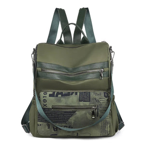 Large Capacity Oxford Backpack Geometric Versatile Backpacks Women