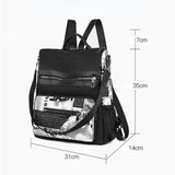 Large Capacity Oxford Backpack Geometric Versatile Backpacks Women