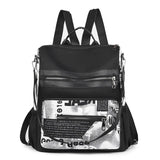 Large Capacity Oxford Backpack Geometric Versatile Backpacks Women