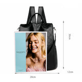 Waterproof PU Leather Backpack for Women Travel Laptop Bag