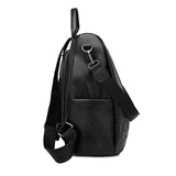 Waterproof PU Leather Backpack for Women Travel Laptop Bag