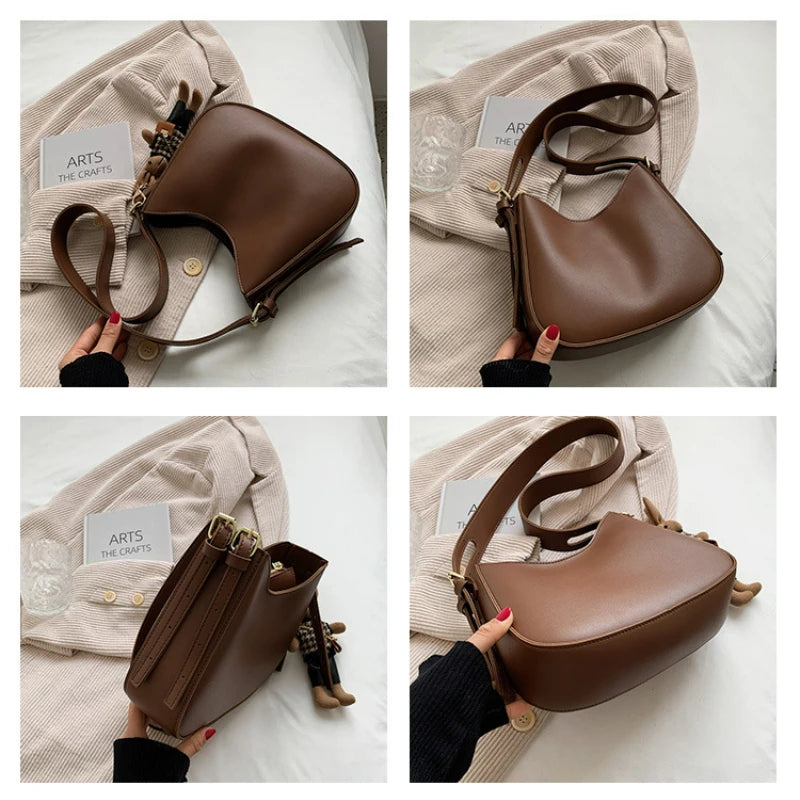 PU Leather Shoulder Bags Vintage Sac A Main Femme Handbag