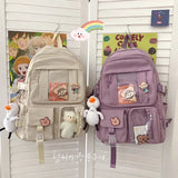 Nylon Women Backpack Student Schoolbag for Teenager Girls