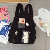 Nylon Women Backpack Student Schoolbag for Teenager Girls