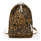 Leopard Print Backpack Handbag Corduroy Lady Schoolgirls Sac A Dos