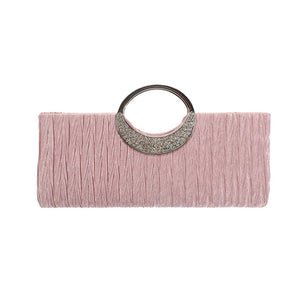 Rhinestone Ruffle Classic Women's Evening Bag Clutch