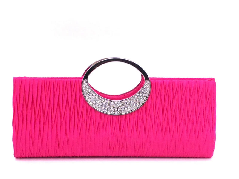 Rhinestone Ruffle Classic Women's Evening Bag Clutch