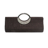 Rhinestone Ruffle Classic Women's Evening Bag Clutch