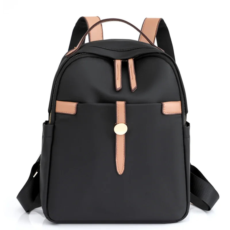 Middle School Bag Teenage Girls Student Contrast Nylon Women Backpacks