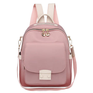 Pink Women's Small Backpack Travel Shoulder Bag