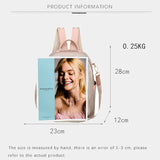 Pink Women's Small Backpack Travel Shoulder Bag
